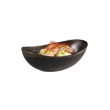 GGM Gastro (6 pcs) Bowl - MARONE - Melamine - 0.25L - 165x100mm - Depth: 55mm - Black/Brown