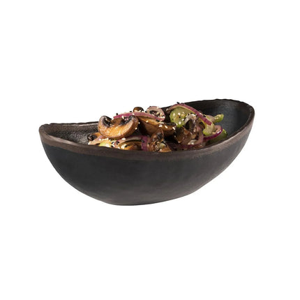 GGM Gastro (6 pcs) Bowl - MARONE - Melamine - 0.60L - 220x130mm - Depth: 75mm - Black/Brown