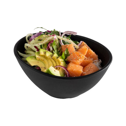GGM Gastro (6 pcs) Bowl - NERO - Melamine - 0.5L - 190x165mm - Depth: 90mm - Black