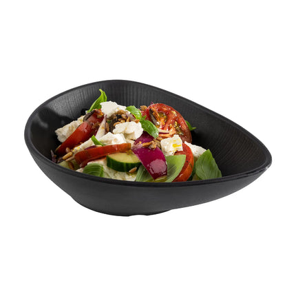 GGM Gastro (6 pcs) Bowl - NERO - Melamine - 0.6L - 230x180mm - Depth: 50mm - Black