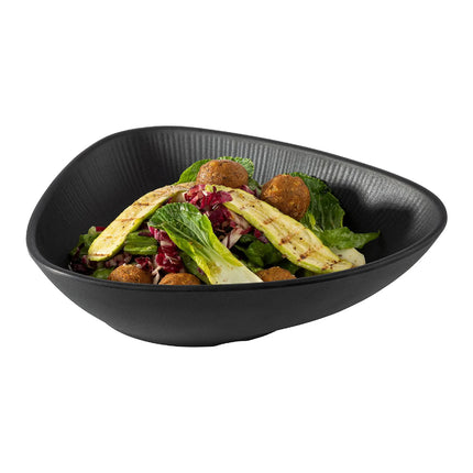 GGM Gastro (6 pcs) Bowl - NERO - Melamine - 0.8L - 280x220mm - Depth: 70mm - Black