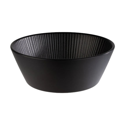 GGM Gastro (6 pcs) Bowl - NERO - Melamine - 1.2L - square - 205x205mm - Depth: 75mm - Black