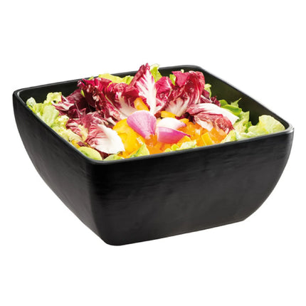 GGM Gastro (6 pcs) Bowl - SLATE - Melamine - 3.8L - square - 250x250mm - Black