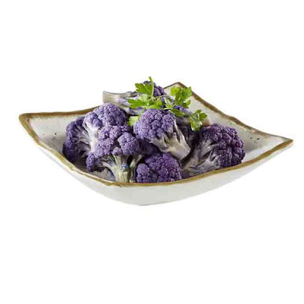 GGM Gastro (6 pcs) Bowl - STONE ART - Melamine - 0.5L - square - 190x190mm - Depth: 60mm - White/Brown