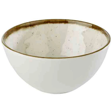 GGM Gastro (6 pcs) Bowl - STONE ART - Melamine - 0.6L - square - 150x150mm - Depth: 75mm - White/Brown