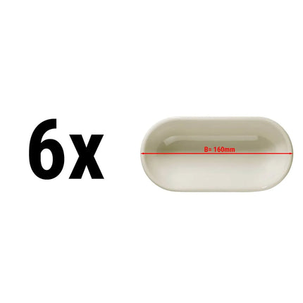 GGM Gastro (6 pcs) Bowl - TEOS - Porcelain - 160x65mm - Depth: 50mm - Cream
