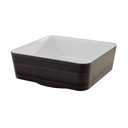 GGM Gastro (6 pcs) Bowl - UNIVERSAL - Melamine - 1.5L - square - 200x200mm - Depth: 70mm - Brown
