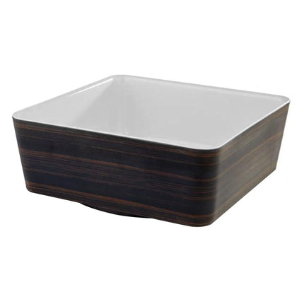 GGM Gastro (6 pcs) Bowl - UNIVERSAL - Melamine - 3.5L - square - 240x240mm - Depth: 90mm - Brown