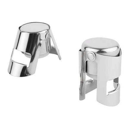 GGM Gastro (6 pcs) Champagne Stopper - 2-piece set - 40x45x55mm - Stainless steel, Polypropylene - CE-stamped
