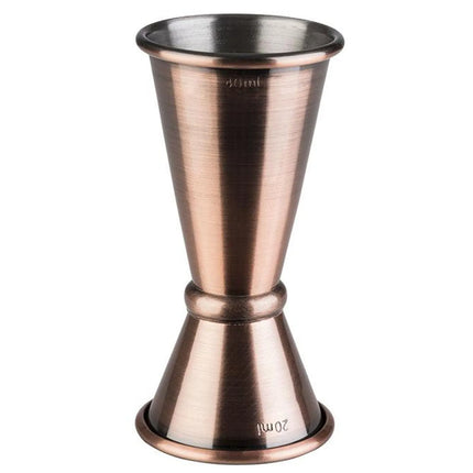 GGM Gastro (6 pcs) Cocktail Jigger - Stainless Steel - 20ml & 40ml - with internal fill lines 10ml & 30ml - CE marked