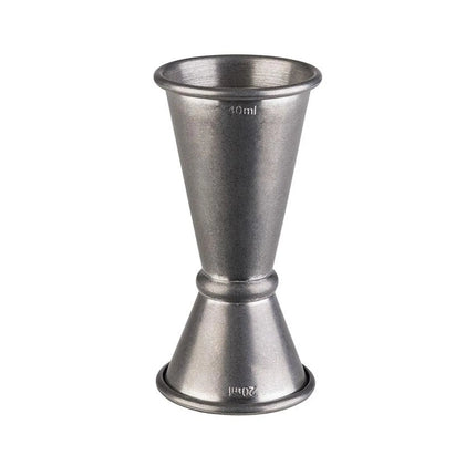 GGM Gastro (6 pcs) Cocktail Jigger - Stainless Steel - 20ml & 40ml - with internal fill lines 10ml & 30ml - CE marked