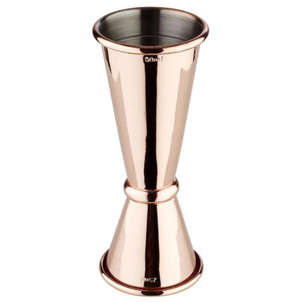 GGM Gastro (6 pcs) Cocktail Jigger - Stainless Steel - 25ml & 50ml - with internal fill lines 15ml & 35ml - CE marked