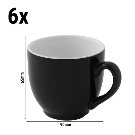 GGM Gastro (6 pcs) COLORS | Coffee Cup Colors - 140ml - Black