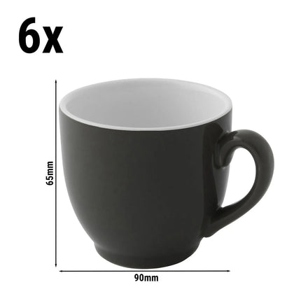 GGM Gastro (6 pcs) COLORS | Coffee Cup Colors - 140ml - Grey