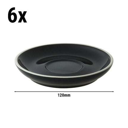 GGM Gastro (6 pcs) COLORS - Espresso saucers - Ø120mm - Black