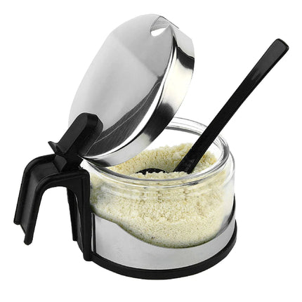 GGM Gastro (6 pcs) Cruet ECO - Parmesan - Stainless steel, Glass, ABS - incl. plastic spoon