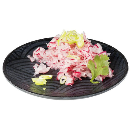 GGM Gastro (6 pcs) DARK WAVE | Canapé Plate - Melamine - Ø145mm - Black