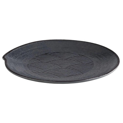 GGM Gastro (6 pcs) DARK WAVE | Plate - Melamine - Ø220mm - Black