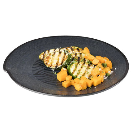 GGM Gastro (6 pcs) DARK WAVE | Plate - Melamine - Ø270mm - Black