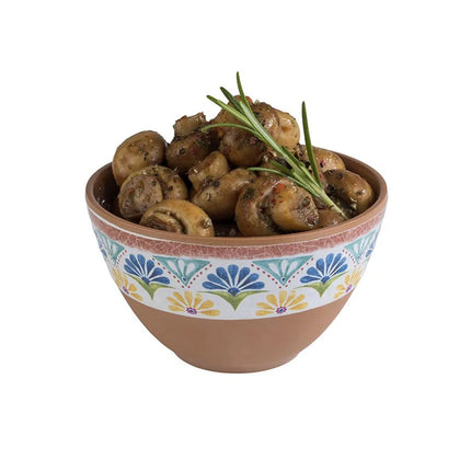 GGM Gastro (6 pcs) Dessert Bowl - ARABESQUE - Melamine - 200ml - round - Ø 100mm - Terracotta/Blue