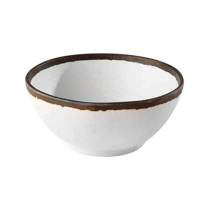 GGM Gastro (6 pcs) Dessert Bowl - CROCKER - Melamine - 0.7L - round - Ø 160mm - White/Brown