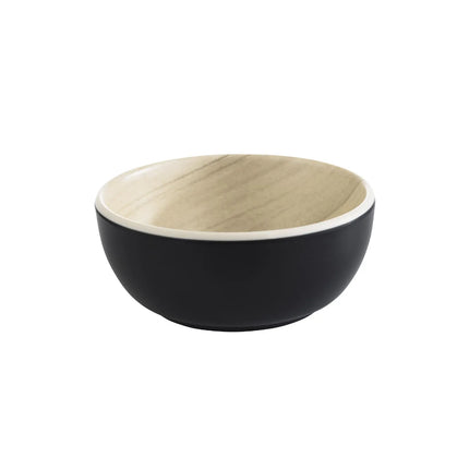 GGM Gastro (6 pcs) Dessert Bowl - FRIDA - Melamine - 0.10L - round - Ø 85mm - Black & Beige