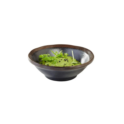 GGM Gastro (6 pcs) Dessert Bowl - MARONE - Melamine - 130ml - round - Ø 110mm - Black/Brown