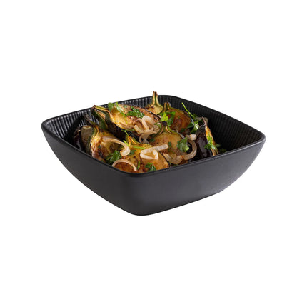GGM Gastro (6 pcs) Dessert Bowl - NERO - Melamine - 600ml - square - 165x165mm - Depth: 55mm - Black