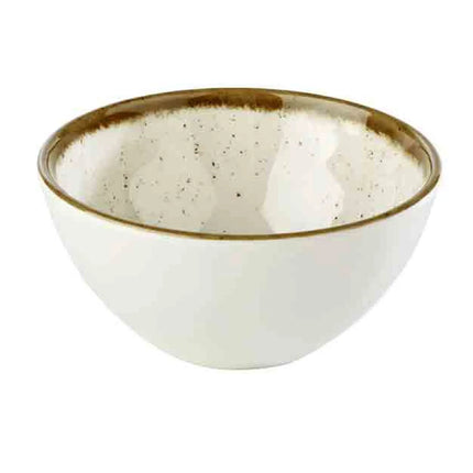 GGM Gastro (6 pcs) Dessert Bowl - STONE ART - Melamine - 300ml - square - 120x120mm - Depth: 60mm - White/Brown