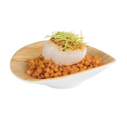 GGM Gastro (6 pcs) Dipping Pot - BAMBOO - Melamine - 30ml - 105x100mm - White/Beige