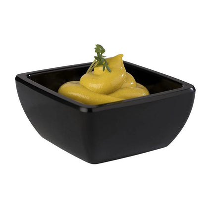 GGM Gastro (6 pcs) Dipping Pot - FRIENDLY - PET - 50ml - rectangular - 65x65mm - Black