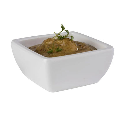 GGM Gastro (6 pcs) Dipping Pot - FRIENDLY - PET - 50ml - rectangular - 65x65mm - White