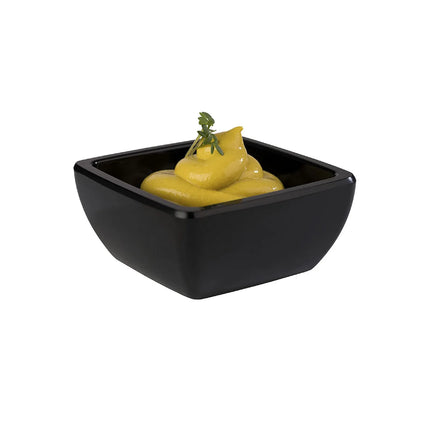 GGM Gastro (6 pcs) Dipping Pot - PURE - Melamine - 50ml - rectangular - 65x65mm - Black