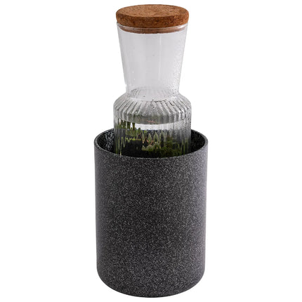GGM Gastro (6 pcs) Dressing Pot & Wine Bucket - FROSTFIRE - Aluminium - 1.4 litres - Ø115mm - Height:150mm - Black