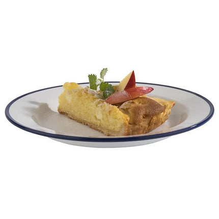 GGM Gastro (6 pcs) ENAMEL LOOK | Plate - Melamine - Ø245mm - White/Blue