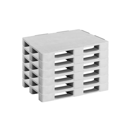 GGM Gastro (6 pcs) - Euro Pallet 1200x800mm - Hygienic Plastic - Load Capacity: 4000kg - Grey