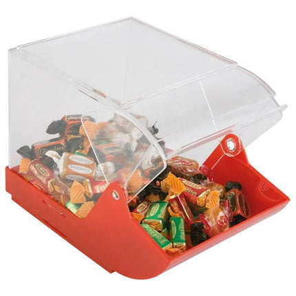 GGM Gastro (6 pcs) Food Storage Box - with Sliding Lid - 140x230mm - Polypropylene - Red - Stackable