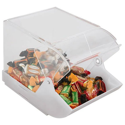 GGM Gastro (6 pcs) Food Storage Box - with Sliding Lid - 140x230mm - White - Stackable
