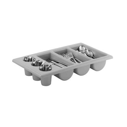 GGM Gastro (6 pcs) GN 1/1 Cutlery Tray - 530x325mm - Height: 100mm - Polypropylene (PP) - with 6 compartments