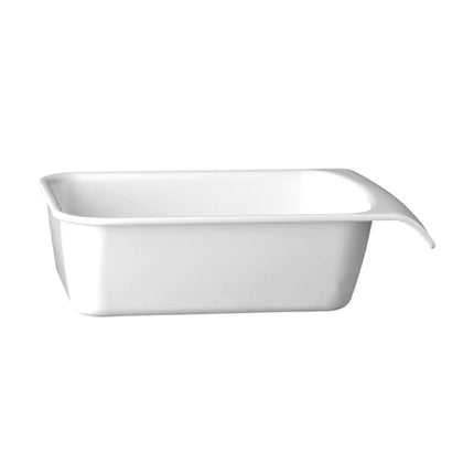 GGM Gastro (6 pcs) GN 1/4 Bowl - CASCADE - Melamine - 1.5L - 264x162mm - Depth: 75mm - White