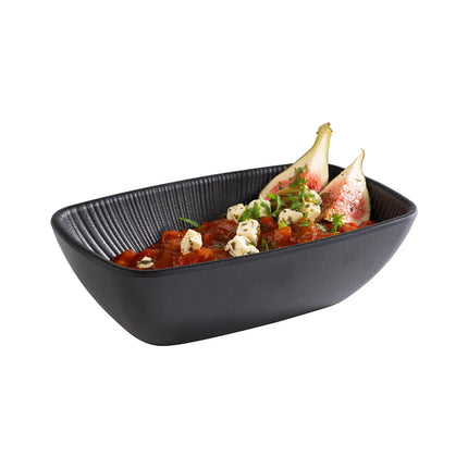 GGM Gastro (6 pcs) GN 1/9 Pan - NERO - Melamine - 0.35L - 176x108mm - Depth: 55mm - Black