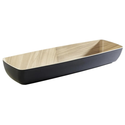 GGM Gastro (6 pcs) GN 2/4 Bowl - FRIDA - Melamine - 3.65L - 530x162mm - Depth: 75mm - Black/Beige