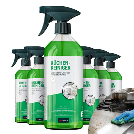 GGM Gastro (6 pcs) Kitchen Cleaner Spray - 750ml - Non-foaming - Unscented - Ready to use - Eco