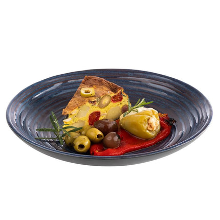 GGM Gastro (6 pcs) LOOPS | Deep Plate - Melamine - Ø255mm - Blue/Grey