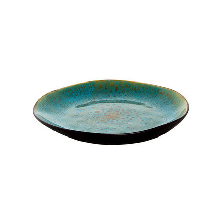 GGM Gastro (6 pcs) LOTUS | Plate - flat - Stoneware - Ø205mm - Turquoise/Black