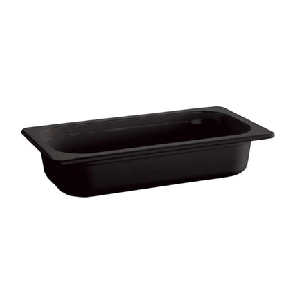 GGM Gastro (6 pcs) Melamine Gastronorm Tray GN 1/3 - ECO - Black - 2.7L - Depth: 100mm