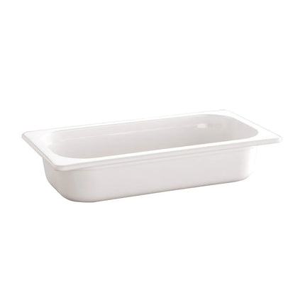 GGM Gastro (6 pcs) Melamine Gastronorm Tray GN 1/3 - ECO - White - 2.7L - Depth: 100mm
