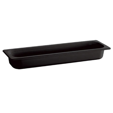 GGM Gastro (6 pcs) Melamine Gastronorm Tray GN 2/4 - ECO - Black - 4.3L - Depth: 100mm
