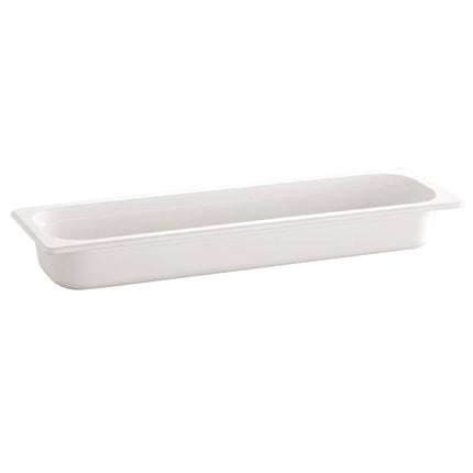 GGM Gastro (6 pcs) Melamine Gastronorm Tray GN 2/4 - ECO - White - 4.3L - Depth: 100mm