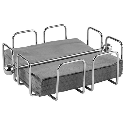 GGM Gastro (6 pcs) Napkin Holder WIRE - Stainless Steel - for Cocktail Napkins - 190x190x65mm - with Weighted Arm